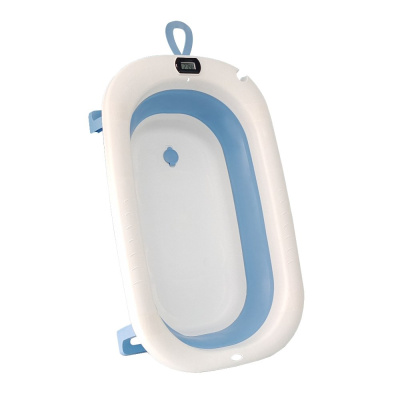 Ванночка складная с термометром и матрасиком Roxy-Kids RFB-11-BL голубой 01